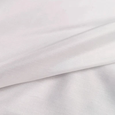 39 Inch X 55 Inch Natural Silk Cotton Lining Fabric Ivory White Mulberry Silk - Image 1 of 4