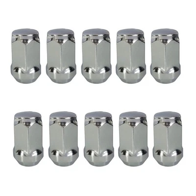10 x Closed 60° M14x1.5 35mm Silver Land Rover Discovery Tapered Wheel Nuts - Image 1 of 4