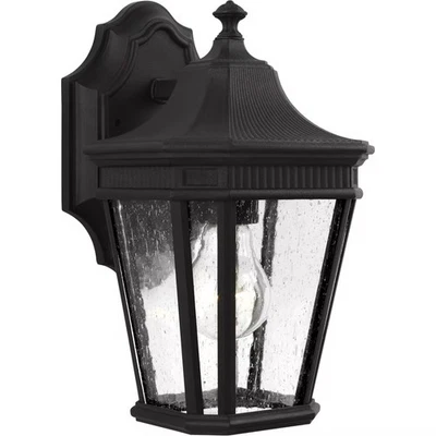 Feiss OL5420BK Cotswold Lane 11.5" Outdoor Wall Lantern in Black - Image 1 of 2