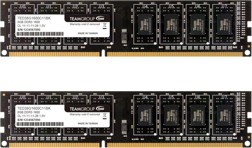 TEAMGROUP Elite DDR3 16GB Kit (2x8GB) 1600MHz (2x8GB), Dual Channel  - Image 1 of 4