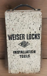 Vintage Weiser Locks Installation Tools Box Wooden 9" x 4 1/2" x 17" - Picture 1 of 8
