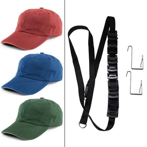 Hat Organizer Display Adjustable for Men Women and Kids with 2 Hanging Hooks - Picture 1 of 7