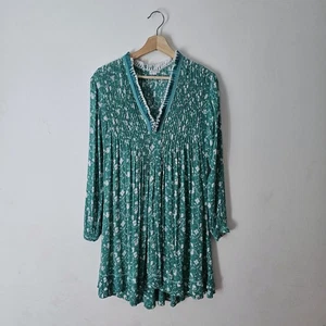 Mini Vestido Poupette St Barth Verde Multicolor Talla Pequeña - Boho Chic Resortwear - Imagen 1 de 10