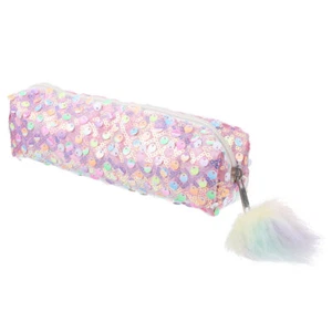 stationery bag Sequin Glitter Children Pencil Case For Girls Glitter Pencil - Picture 1 of 12