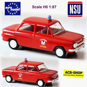 NSU TT Volunteer Fire Department 1967-72 Red 1:87 Euro Modell 07401 - Picture 1 of 8