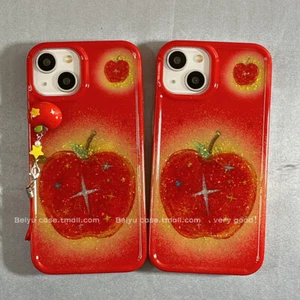 Funda para teléfono móvil Caleb roja Apple brillo anime amor y espacio profundo - Imagen 1 de 7