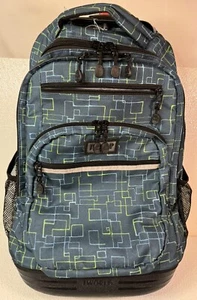 J WORLD NEW YORK SUNRISE ROLLING BACKPACK MULTI COLOR PRINT 18" BOOKBAG TRAVEL - Picture 1 of 14