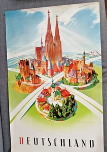 um 1960 Deutschland gr Plakat von Heinrich C Berann, Tourismus - Bild 1 von 3