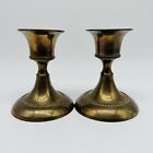 Pair of Beautiful 3” Brass Candle Holders