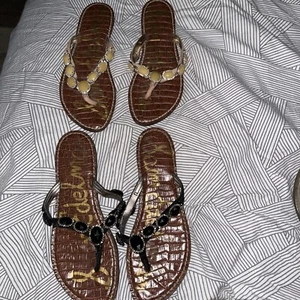 Sam Edelman Wedge Thong Flip Flops 9 2 Pairs - Picture 1 of 4