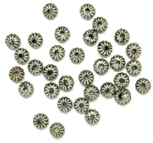 50 Stck. 8 mm Tibet Silber Stil Flach Rund Acryl Zwischenring Perlen Zum Selbermachen Handarbeit - Bild 1 von 2