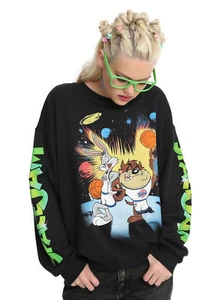 Sudadera WB Space Jam Taz & Bugs Bunny Looney Tunes Squad Adultos Juniors L Nueva con Etiquetas - Imagen 1 de 1