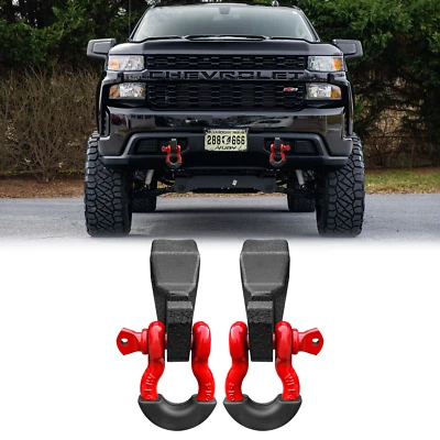 Vijay For 2019-2023 Chevy Silverado 1500 Steel Front Tow Hook Shackle Mount Kit - Image 1 of 4