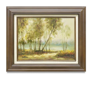 Arte de Nueva York - 12x16 Impresionista Limpieza de Árboles Paisaje ¡Pintura al óleo con Marco!¡! - Imagen 1 de 3