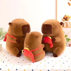25/30cm New Koi Capybara Plush Toy Plush Doll Simulation Capibara Stuffed An GF - Picture 1 of 13