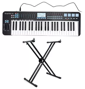 Samson Graphite 49 Key USB MIDI DJ Keyboard Controller w/ Fader/Pads + Stand - Picture 1 of 11