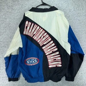 VTG 90s DeLong NHRA Drag Racing Championship Nylon Full Zip Jacket Men's Size XL - Picture 1 of 10