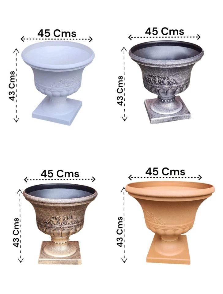 Large Decorative Garden Urn Planter 45cm Diameter x 43cm Height Outdoor Patio - Image 1 of 1