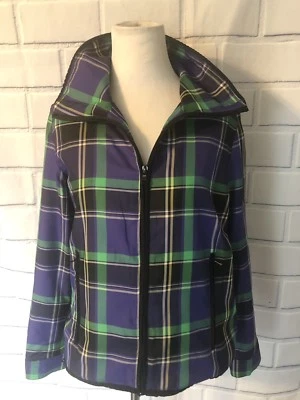 Chaqueta cortavientos Ralph Lauren Active Fitness talla XS a cuadros verde púrpura L-RL Foto 1 de 4