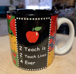 "2 Teach is 2 Touch Lives" Teachers Coffee Mug Inexpensive Love Gift Item - Picture 1 of 8