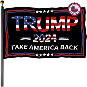 Double Sided Trump 2024 Flag Take America Back 3x5 Foot Indoor Outdoor Banner U - Picture 1 of 5