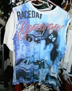 VINTAGE CHASE LADIES TOTAL PRINT STUDDED TANK TOP TEE #24 JEFF GORDON MEDIUM - Picture 1 of 3