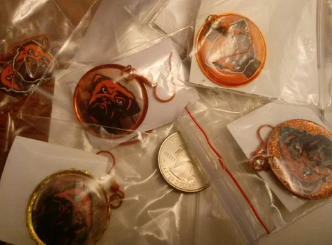 Cleveland Browns  Handmade Earrings.      1 pair. YOU PICK Cover