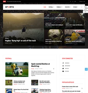 Sport Nachrichten Website Design mit kostenlosem VPS Webhosting und Installation - Bild 1 von 5