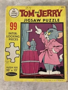 Tom and Jerry Puzzle 99 Pieces Vintage COMPLETE 10" x 13" Whitman 1967 - Picture 1 of 10