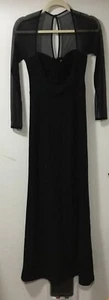 Kleid The Population Damen Small Langarm Schwarz Dress Rückenreißverschluss Neu - Bild 1 von 2