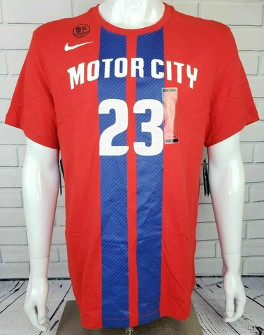 Nike BV8759-657 Men's Sz Large Red NBA Motor City #23 Blake Griffin Bball Shirt Cover