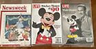Disney VTG Magazine Newsweek 1950 Cinderella Life Mickey at 90 + Walt, Mickey
