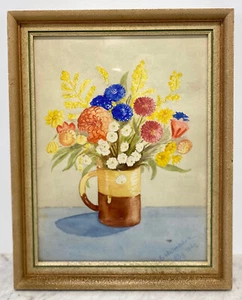 1940's SWEDISH FLORAL STILL LIFE Watercolour Painting I Holmback 1946 - Picture 1 of 6