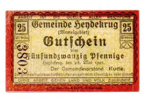 HEYDEKRUG Gemeinde 25 Pfg. KN=6,0mm violett - Bild 1 von 2