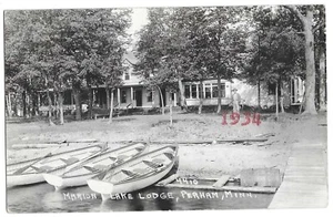 Postal RPPC de Perham, Minnesota 1935, Marion Lake Lodge - Imagen 1 de 2