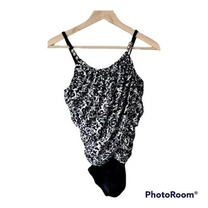 MAGICSUIT Slimming Tummy Ruching Animal Print Resort Beach Bathingsuit Sz: 8 - Picture 1 of 9