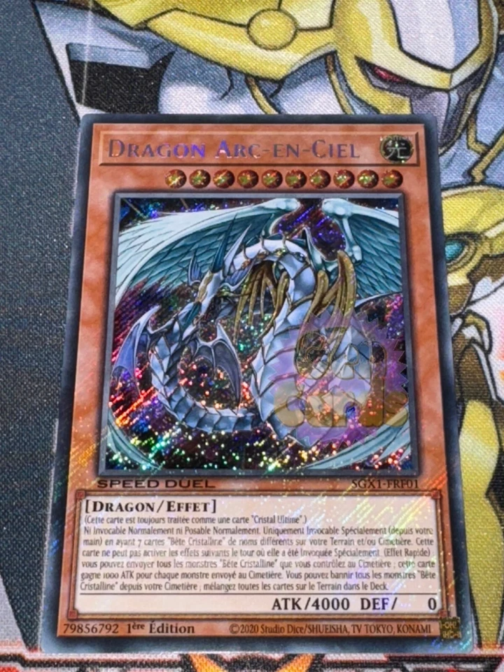 CARTE Yu Gi Oh DRAGON ARC-EN-CIEL SGX1-FRF01 SECRET RARE - Photo 1/1