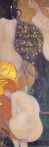 IMAGEN TIME4 GUSTAV KLIMT PECES DORADOS LIENZO IMAGEN 120cmx40cm REPRODUCCIÓN GICLEE - Imagen 1 de 5