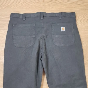 Carhartt Rugged Flex Canvas Arbeitshose Herren 40x30 dunkelgrau Khakis Straight Fit  - Bild 1 von 14