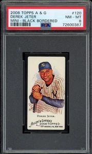 2008 Topps Allen & Ginter Derek Jeter Mini Black Bordered #120 (PSA 8) - Bild 1 von 1