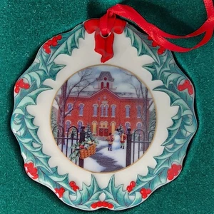 Longaberger Collectors Club Heimatstadt Weihnachten Porzellan Holiday Ornament 1996 - Bild 1 von 8