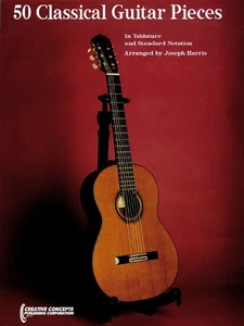 50 Classical Guitar Pieces Tab Sheet Music Renaissance Baroque Romantic Book - Picture 1 of 1