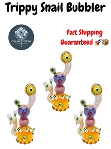 Bong vetro pesante 10" esotico lumaca gorgogliatore tubo acqua fumo narghilè + ciotola 14mm - Foto 1 di 6