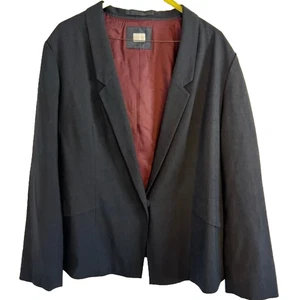 Giacca blazer poesia donna 14 lana marina tacca risvolto monopetto formale - Foto 1 di 8