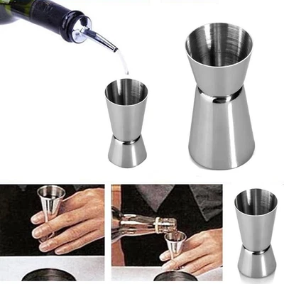 25ml/50ml Measure Cup Jigger Single Double Shot Short Drink Spirit Cocktail Cup