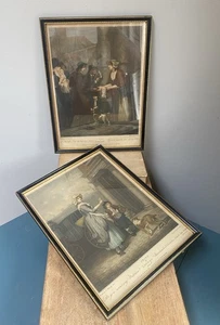 2er Set Vintage gerahmte antike Drucke, Cries of London 18. Jahrhundert Realismus - Bild 1 von 18