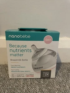 Nano Bebe Breast Milk Bottle 0m+ - 5oz/150ml - Pink - Picture 1 of 4