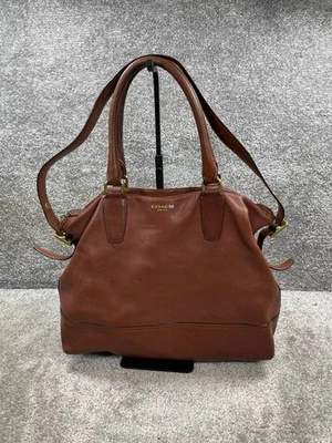 Coach Bag Legacy Rory Brown Leather Double Handle Adjustable Strap Satchel - Изображение 1 из 4