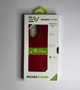 Für Cricket Icon 6 Metallic Rot Ring Ständer Hülle Stoßfest Handy Cover - Bild 1 von 2