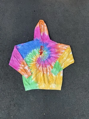 Travis Scott Astroworld 2018 Tour Tie Dye Wish You Were Here Bear Hoodie Large - Image 1 of 4